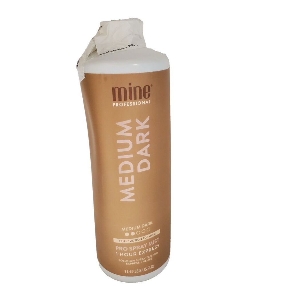 Mine Professional Medium Dark Spray Tan Mist 1 Hour Express, 1 Liter 33.8 fl oz